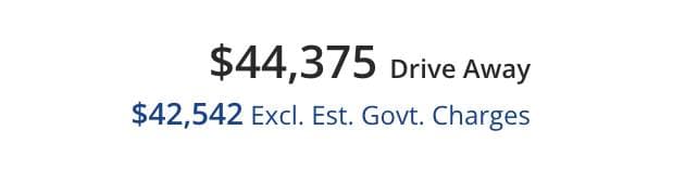 Driveaway price on carsales